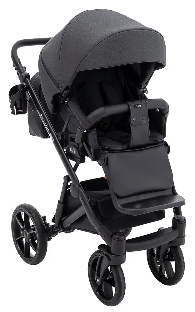 Коляска 2 в 1 Bair Kiwi Plus ECO Soft BKP-219 графит